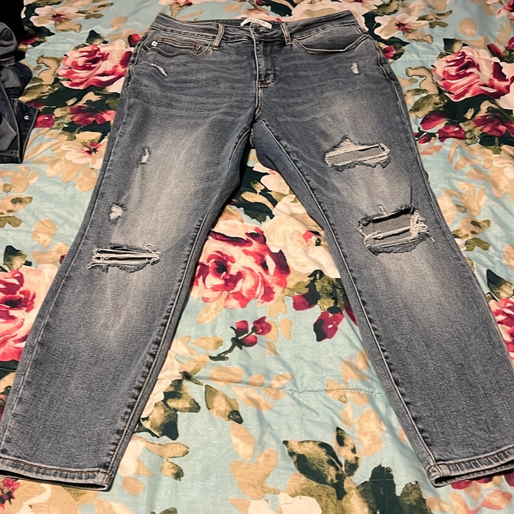 Judy Blues Slim Fit 14W Ripped Jeans